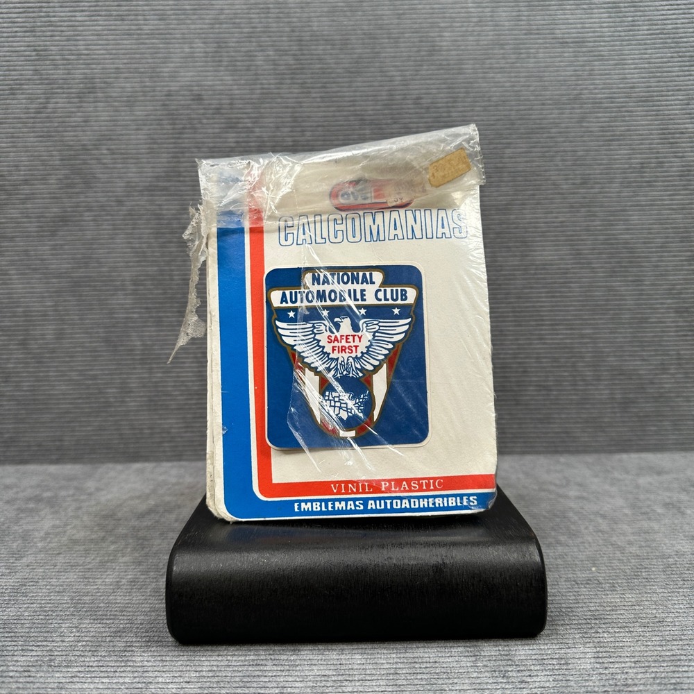 Vintage National Automobile Club Safety First Vinyl Decal Sticker New In Package